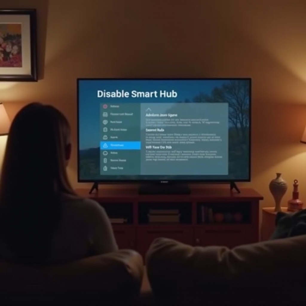 cómo desactivar el smart hub en un televisor Samsung