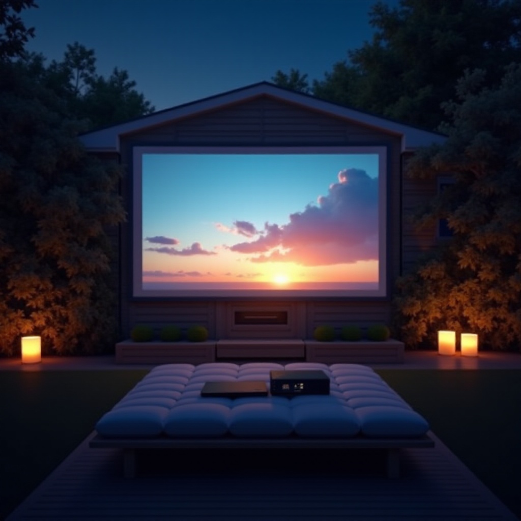 cuántos lúmenes para proyector exterior