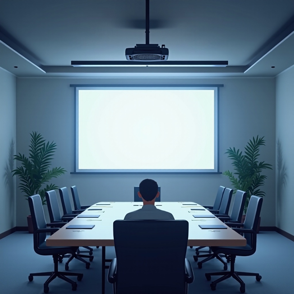 projetores e telas avançados para conferências
