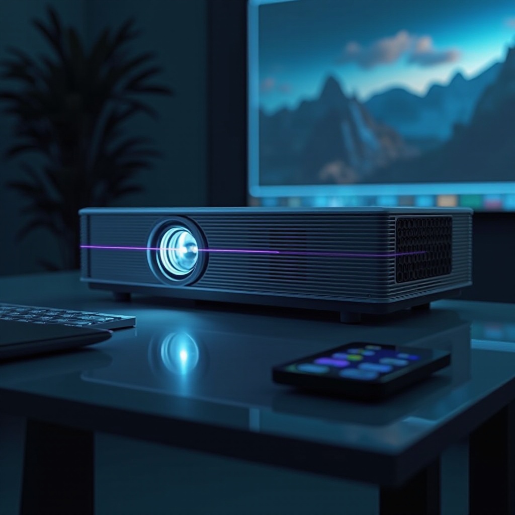 horizontale Linien auf der Projektionsleinwand