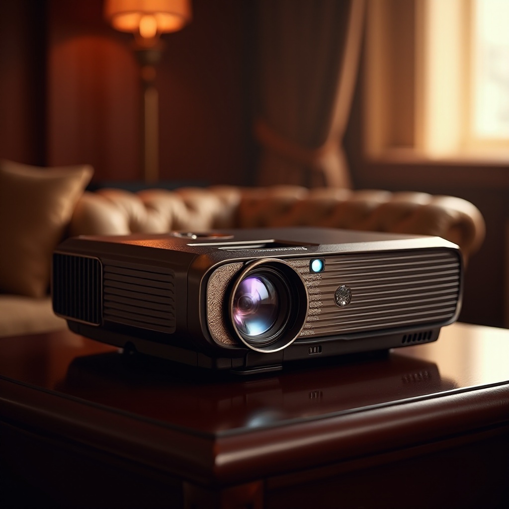 Projektor mit diamantenakzentuierter Premium-Oberfläche