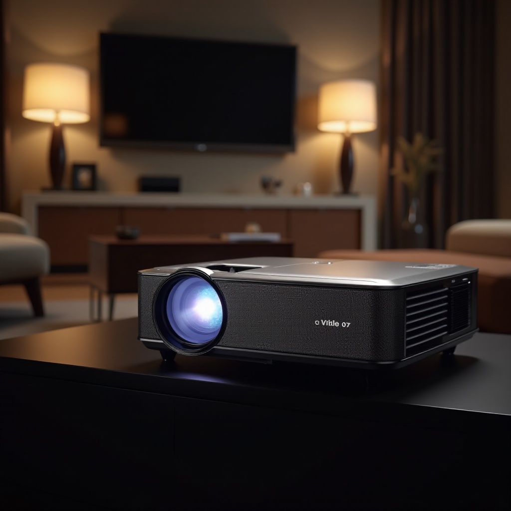 proyector con acabado premium acentuado con diamante