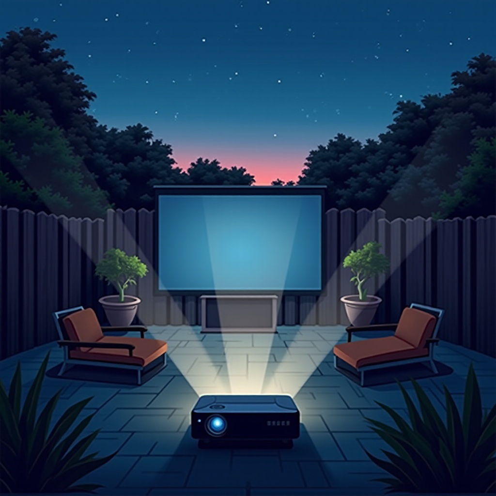 cuántos lúmenes para proyector exterior