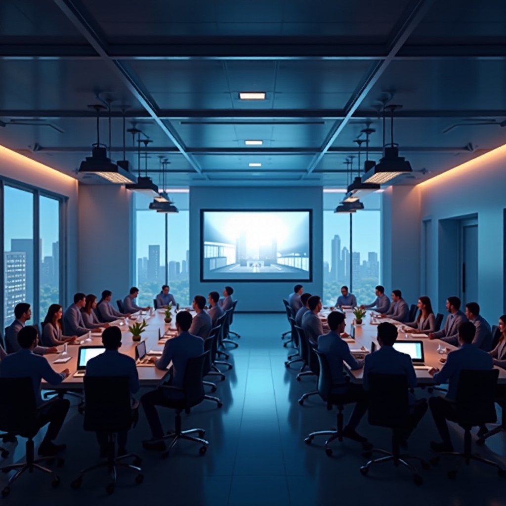 proyectores y pantallas avanzados para conferencias