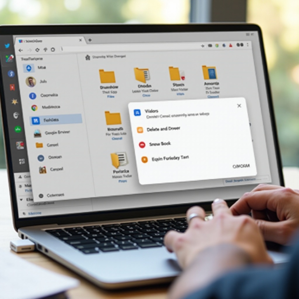 cómo eliminar una carpeta en archivos en chromebook