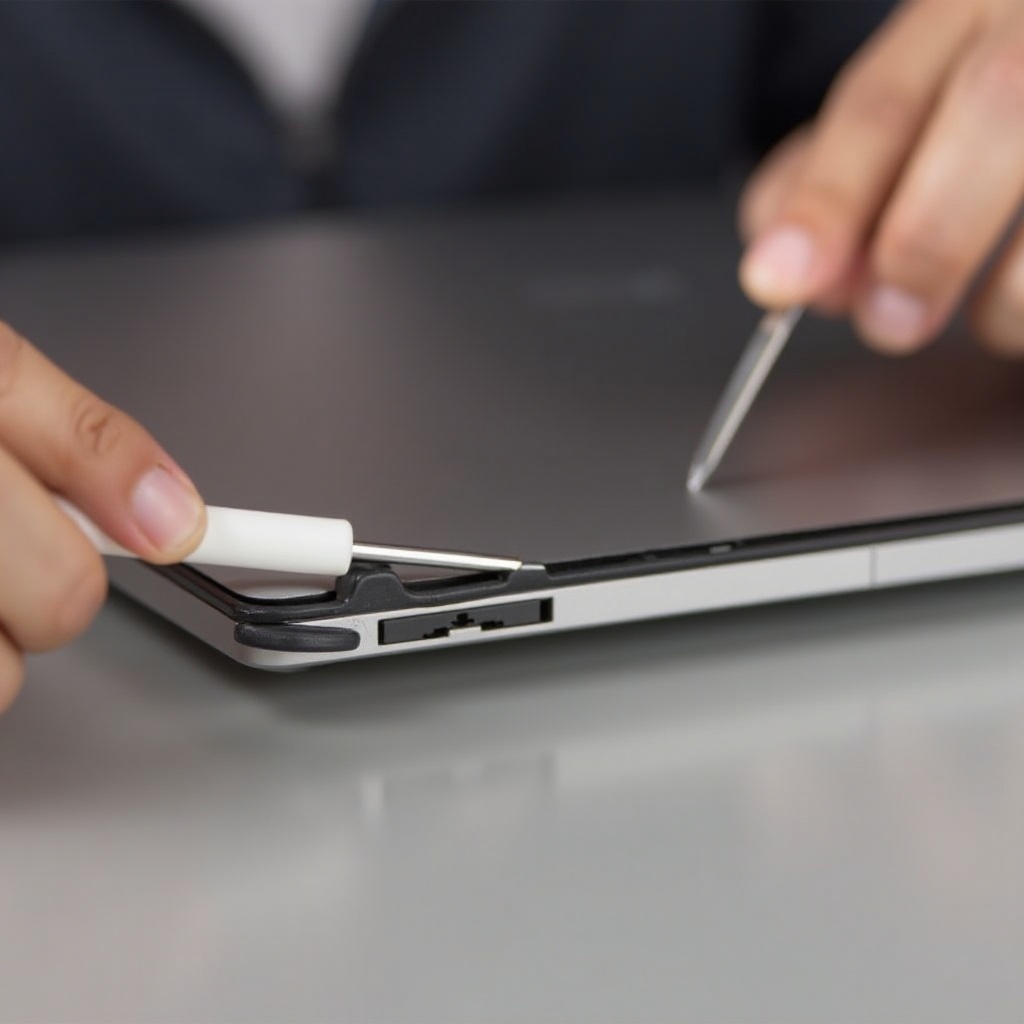 la junta de goma se está despegando de la pantalla del MacBook