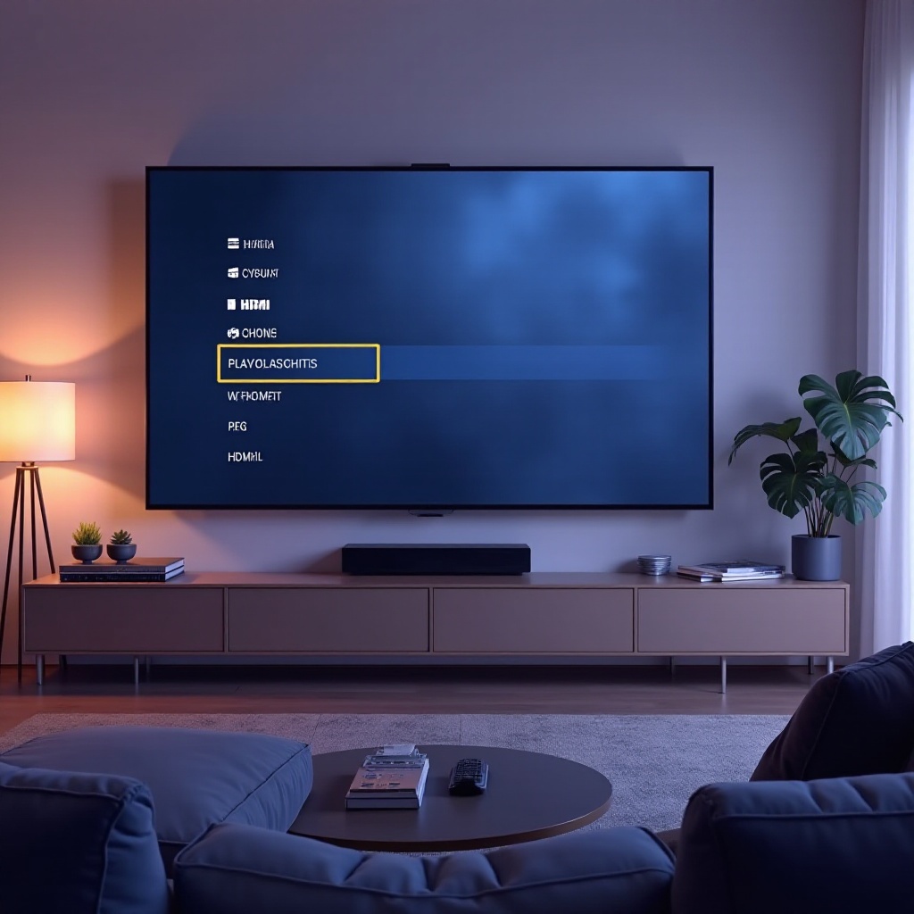como mudar a entrada HDMI na TV Roku