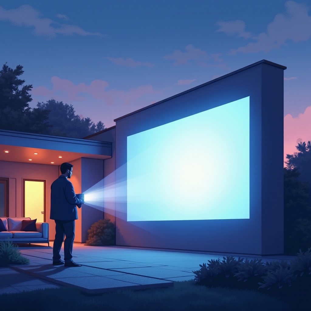 quantos lumens para projetor ao ar livre